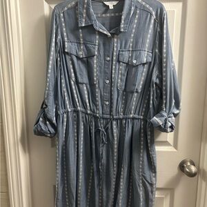 Time and Tru Blue Long Sleeve Dress